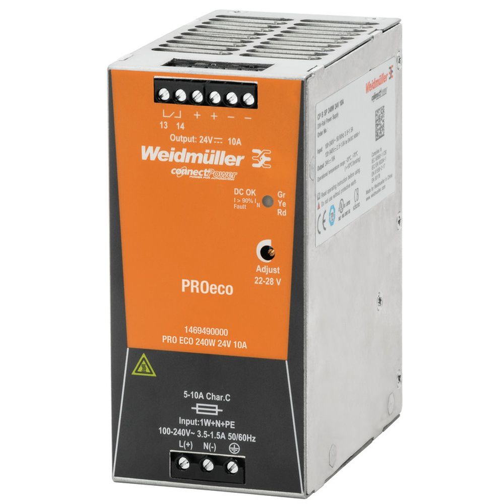 Weidmüller Stromversorgung 1469490000 Typ PRO ECO 240W 24V 10A 