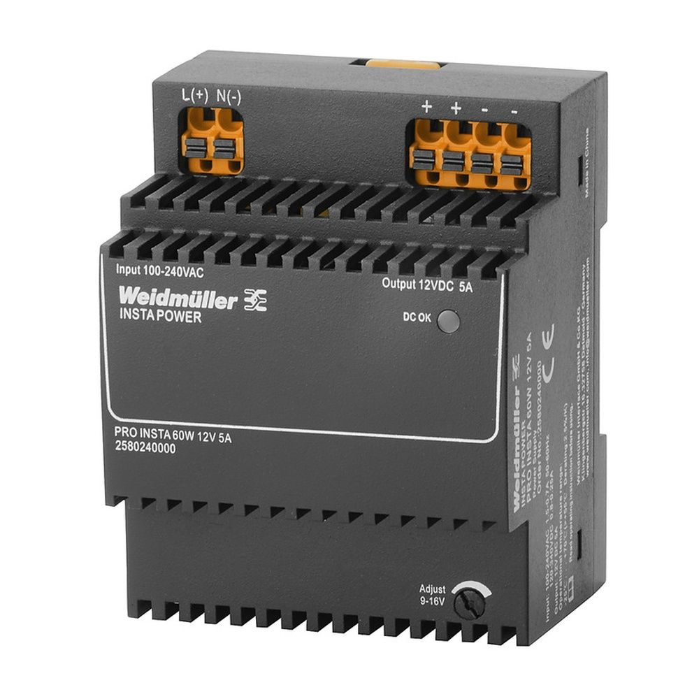 Weidmüller Gleichstromversorgung 2580240000 Typ PRO INSTA 60W 12V 5A 